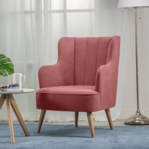 Anat Lerrot modern velvet accent chair available near me, Ambala, Haryana, Punjab, and all over India.