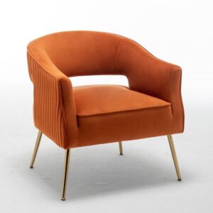 Anat Carl modern velvet accent chair available near me, Ambala, Haryana, Delhi NCR, Punjab, and all over India.